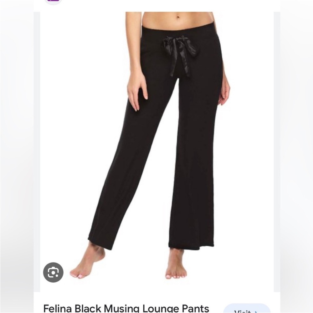 Felina black lounge pants with pockets